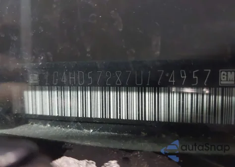 2007 Buick Lucerne Cxl из США, поврежденный, VIN 1G4HD57287U174957